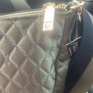 Victoria's Secret Moss Green Quilted Crossbody Bag